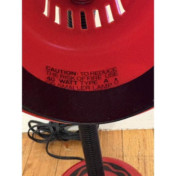 Vintage 1980s‎ Crayola Red Crayon Desk Lamp Adjustable Gooseneck-tested Working - Picture 4 of 5